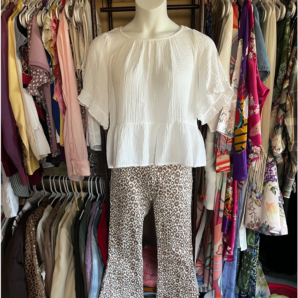 S ana linen blouse